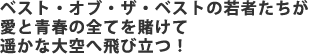ベスト・オブ・ザ・ベストの若者たちが
愛と青春の全てを賭けて
遥かな大空へ飛び立つ!