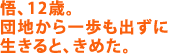 悟、12歳。
団地から一歩も出ずに
生きると、きめた。