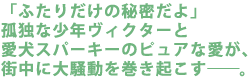 「ふたりだけの秘密だよ」
孤独な少年ヴィクターと愛犬スパーキーのピュアな愛が、
街中に大騒動を巻き起こす――。