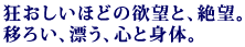 ���������قǂ̗~�]�ƁA��]�B
�ڂ낢�A�Y���A�S�Ɛg�́B